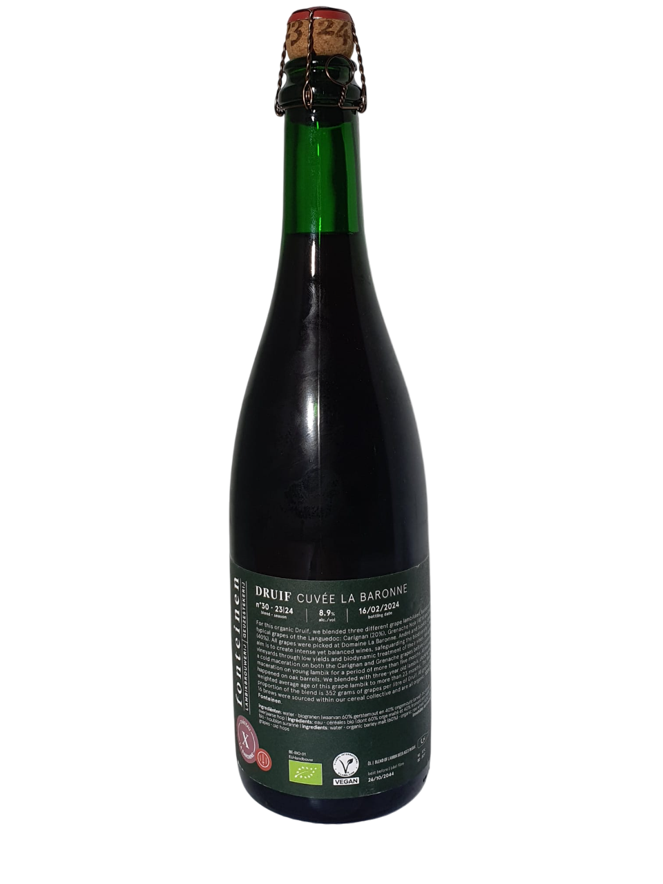 3 Fonteinen x Château La Baronne - Druif Cuvée La Baronne (season 23|24) Blend No. 30. 75cl