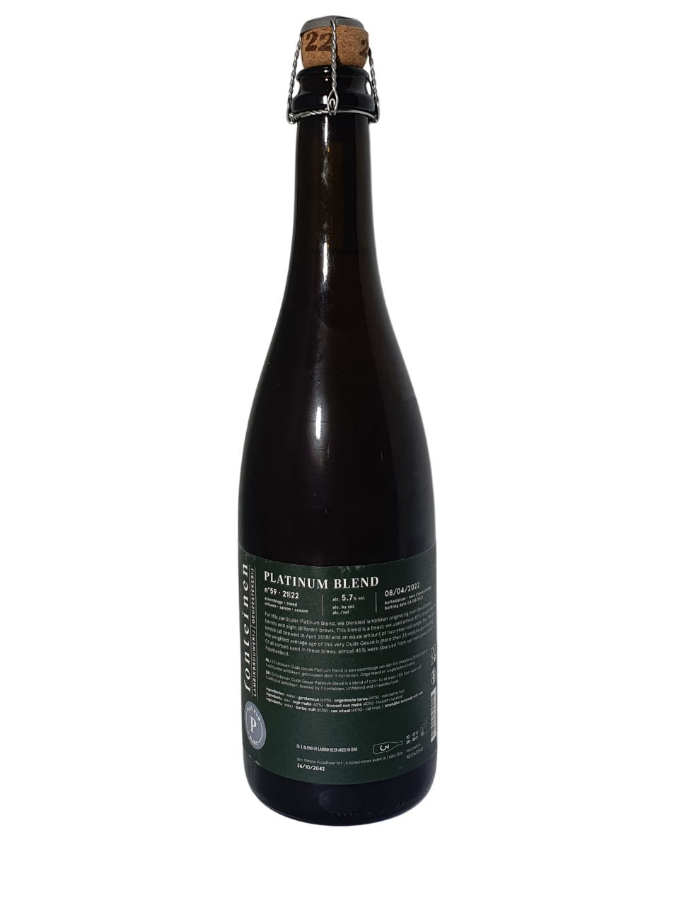 3 Fonteinen Oude Geuze Platinum Blend (season 21|22) Blend No. 59 75cl